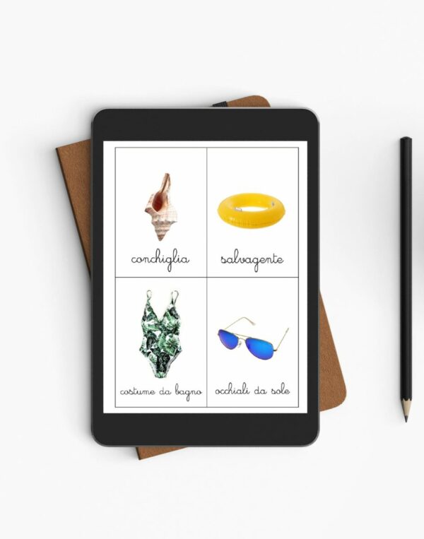 Libro per bambini sulle stagioni con 48 carte delle nomenclature Montessori  - ebook - immagine 2